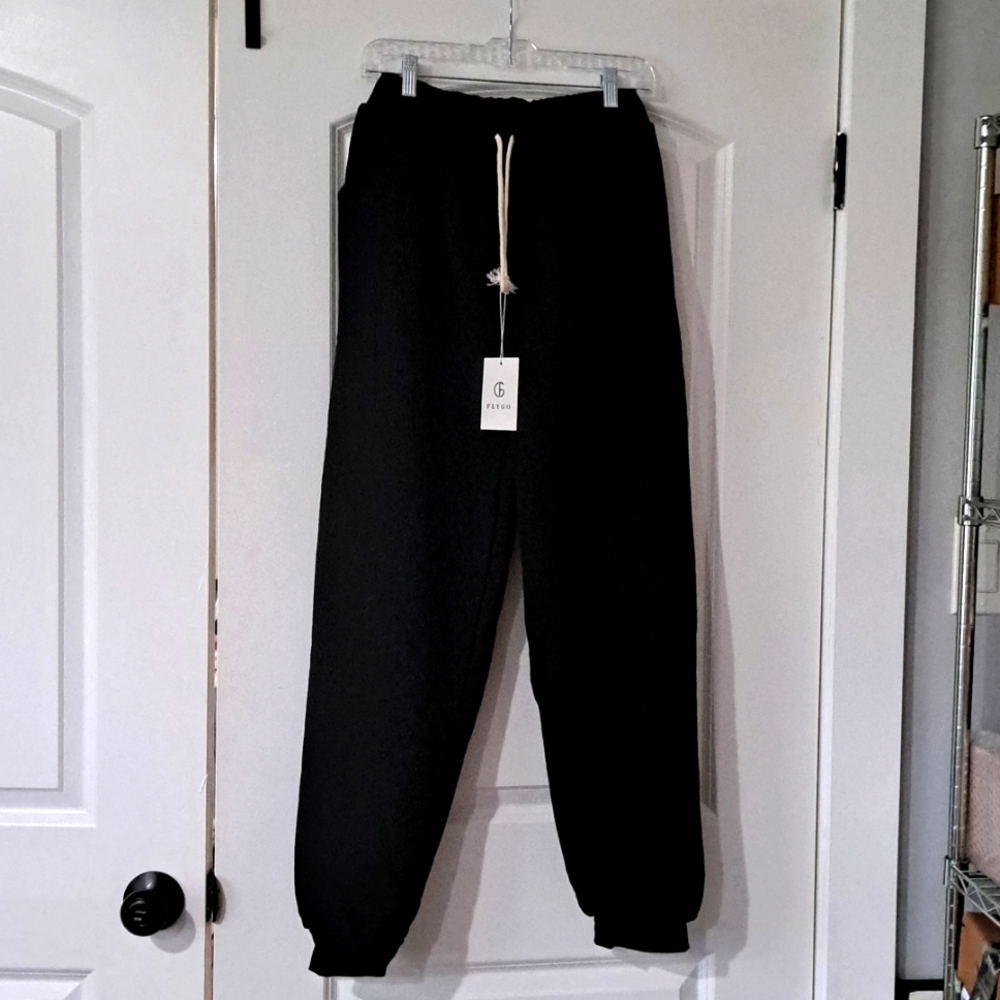 FLYGO Women's Winter Warm Fleece Jogger Sherpa Lined Active Sweat Pants XXL NWT